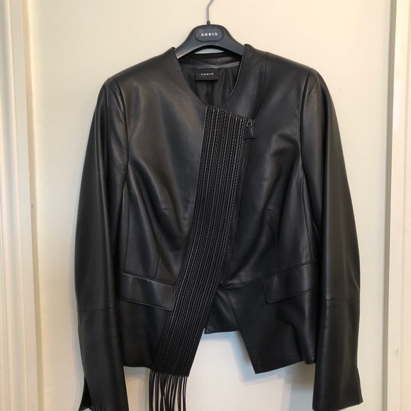 Akris Nappa Lambskin Leather Jacket - Picture 1 of 8